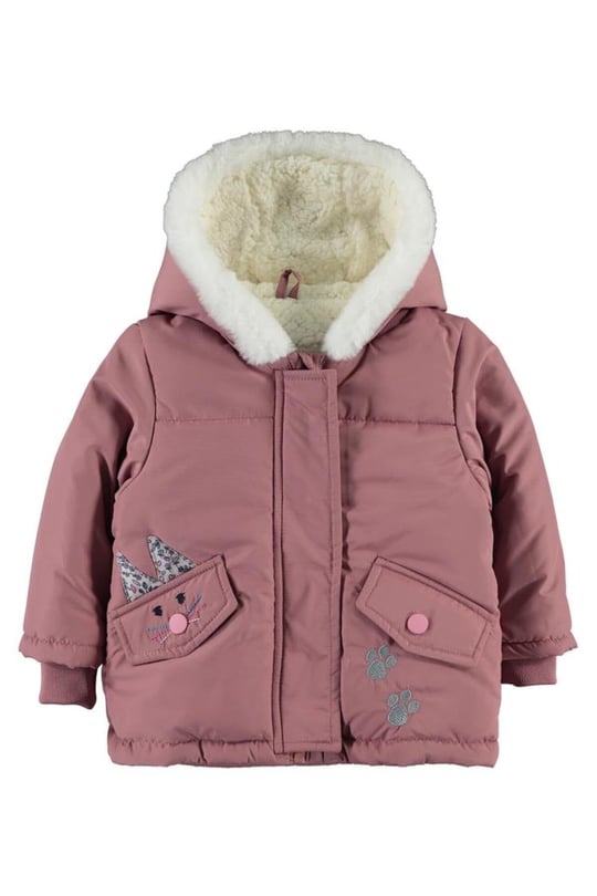 Civil Tavşan Kulak Nakışlı 6-18 Ay Mont -, 6-9 AY, Tavşan Kulak Nakışlı Mont, Pudra, baby-girls