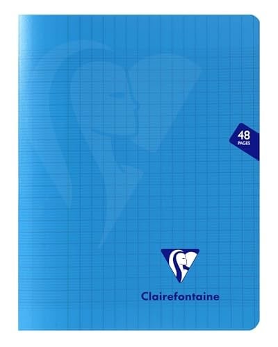 Clairefontaine 323751C A Mavi Mimesys Zımbalanmış Defter - 17x22 cm - 48 Seyes Çizgili - 90 g Beyaz Kağıt - Polypro Kapak