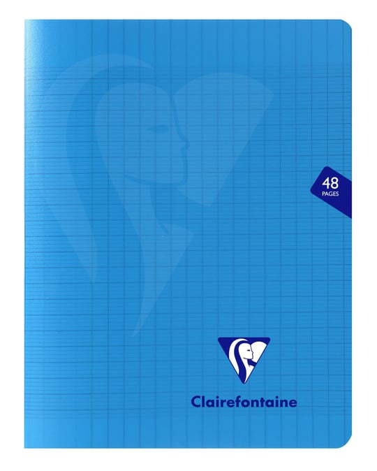 Clairefontaine 323751C A Mavi Mimesys Zımbalanmış Defter - 17x22 cm - 48 Seyes Çizgili - 90 g Beyaz Kağıt - Polypro Kapak