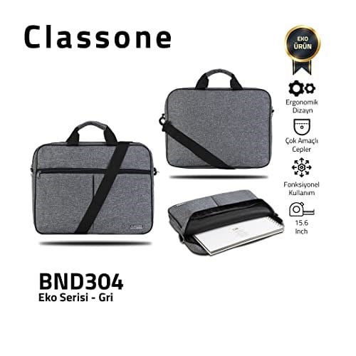 Classone 15.6 inç BND300 ve BND304 Eko Serisi 15.6 inç Uyumlu Notebook Çantası