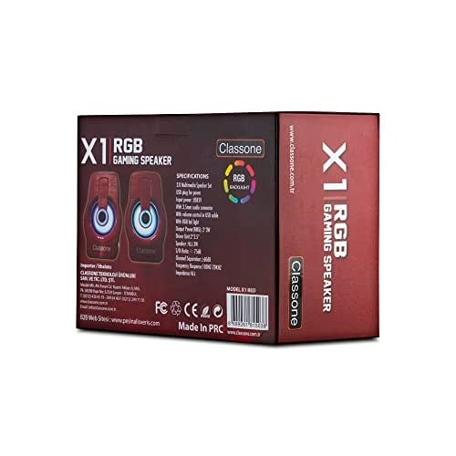 CLASSONE X1 RED RGB GAMİNG HOPARLÖR - KIRMIZI