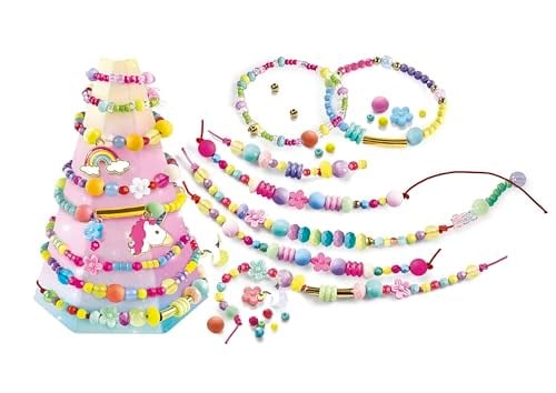 Clementoni - Crazy Chic-My Unicorn Bileklik-Kit Te, Yapım Seti, 7 Yaş Oyun, Çocuk Arkadaşlık Bileklikleri, Yaratıcı El Sanatları, Çok Renkli, 18792