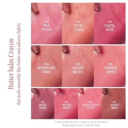 CLIO Kremsi, Kalem Şeklinde Renkli Dudak Balmı & Kalemtıraş CLIO Butter Balm Crayon 001 Pink Poster
