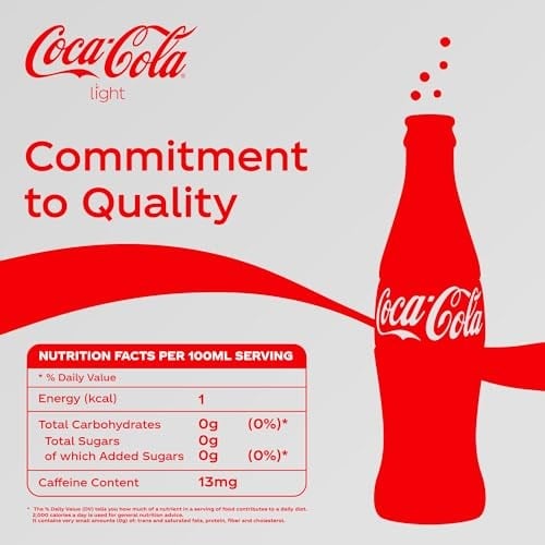 Coca-Cola Light Pet 1 Litre, 12li Kola