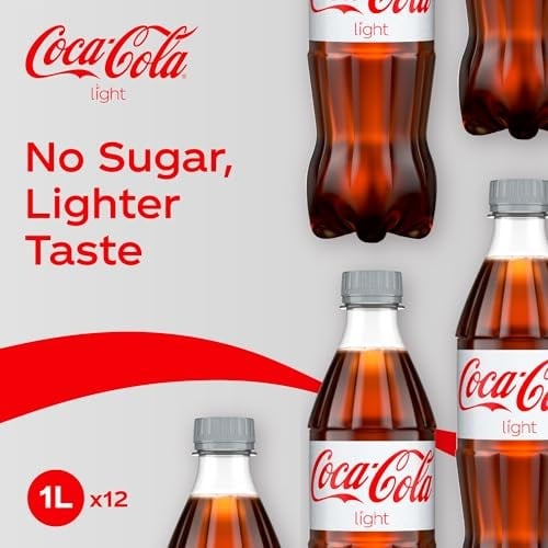 Coca-Cola Light Pet 1 Litre, 12li Kola