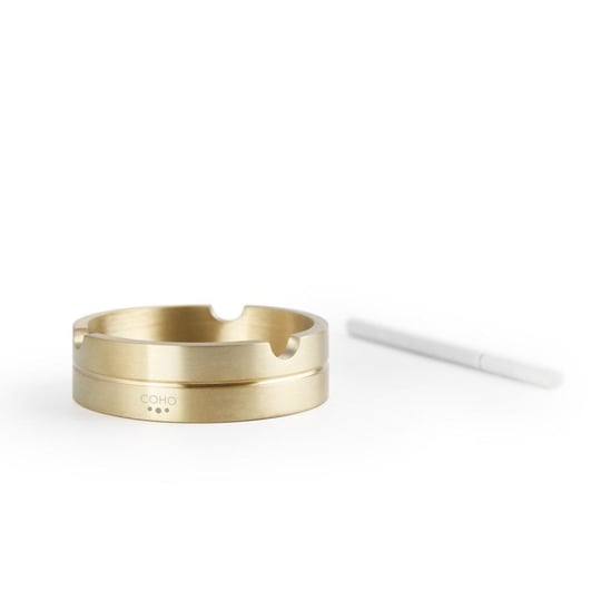 Coho Objet Coho Brazen Classy Yuvarlak Pirinç Mini Küllük