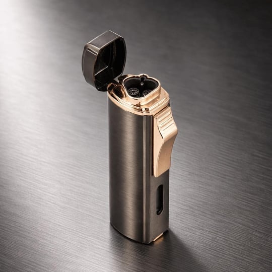 Coho Objet Coho Brazen Triple Torch Shine Antrasit Puro Çakmağı