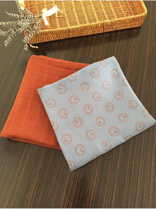 Çok Amaçlı Müslin Örtü & Battaniye 2li Set% 100 Pamuk 100X90cm