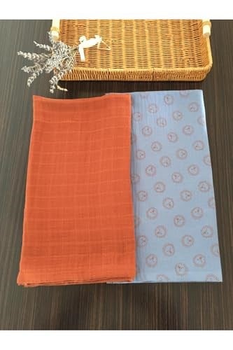 Çok Amaçlı Müslin Örtü & Battaniye 2li Set% 100 Pamuk 100X90cm