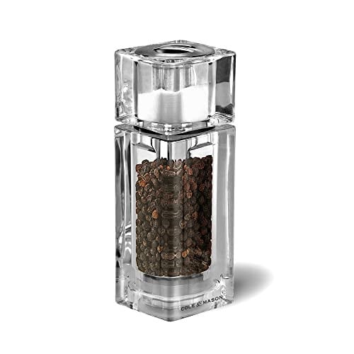 Cole & Mason H33506P Cube 145mm Combi Tuz&Biber Değirmeni Seti - Seçenekler: Kombi, Tuzluk