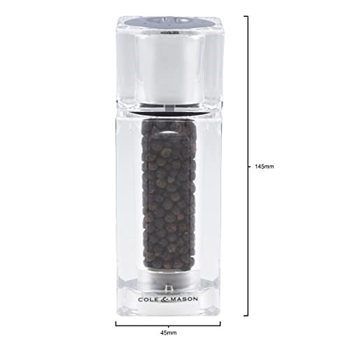 Cole & Mason H33506P Cube 145mm Combi Tuz&Biber Değirmeni Seti - Seçenekler: Kombi, Tuzluk