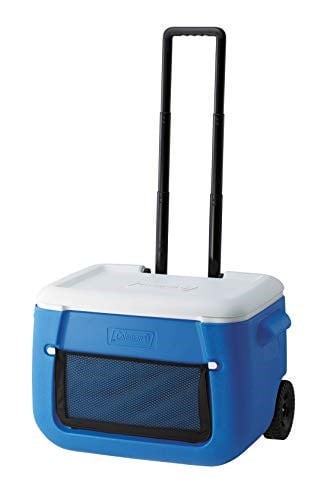 Coleman Poly-Lite Yalıtımlı Tekerlekli Cooler Taşınabilir Soğutucu Kamp Buzluğu 46 LT, 50 QT 3 Gün Soğuk