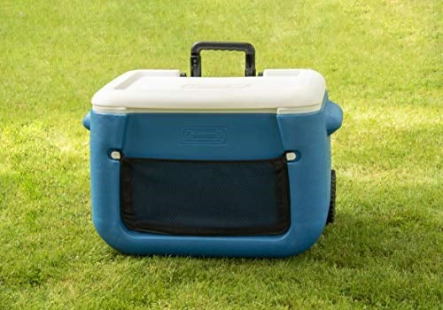 Coleman Poly-Lite Yalıtımlı Tekerlekli Cooler Taşınabilir Soğutucu Kamp Buzluğu 46 LT, 50 QT 3 Gün Soğuk