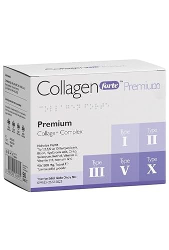 Collagen Forte Platinum 5 Tip Kolajen, Biotin, Cinko, Selenyum, Retinol, C Vitamini, Vitamin B12, Koenzim Q10