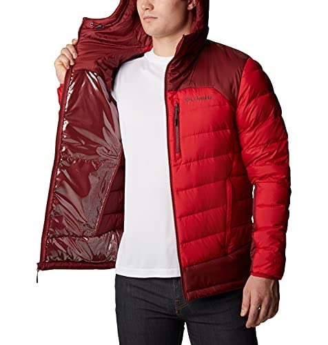 Columbia-Columbia erkek otoparkı kaput, dağ kırmızı, kırmızı jasper, x-large ile ceket aşağı ceket Extra Large