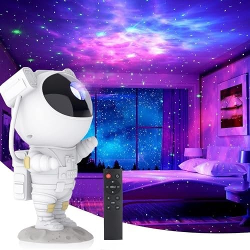 Comb Yıldızlı gökyüzü gece lambası, projektör, astronot projektör lamba, odayı dekore etmek, gece lambası ambiyansı, çocuklar ve yetişkinler için ev partisi hediyesi