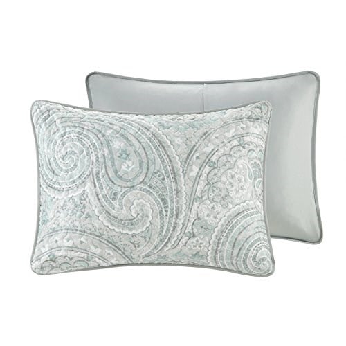 Comfort Spaces Yorgan Seti-Trend Şal Desenli Yazlık Kılıf, Rahat Örtü Hafif Dört Mevsim Yatak Katmanı, Eşleşen Kırlent, King/Cal King, Kaşmir Şal Desenli Mavi - Seçenekler: King/Cal King, Tam / Queen