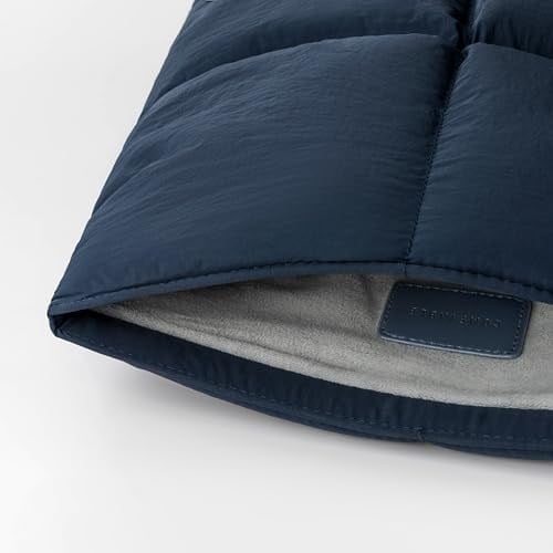 Comfyable Kabarık Dizüstü Bilgisayar Kılıfı 13 inç 14 inç, Kapitone Puffer Taşıma Çantası, MacBook Air M2 M1 ile Uyumlu Yastık Kılıfı, MacBook Pro 13 İnç 14 İnç, Koyu Mavi