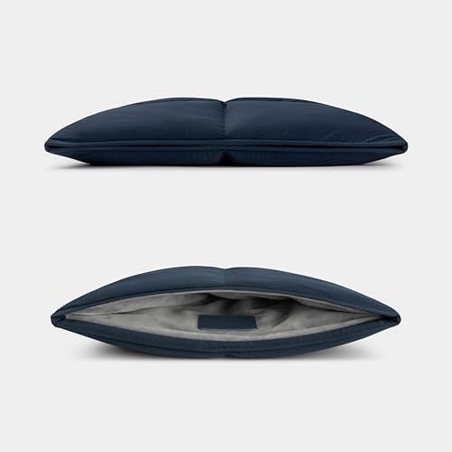 Comfyable Kabarık Dizüstü Bilgisayar Kılıfı 13 inç 14 inç, Kapitone Puffer Taşıma Çantası, MacBook Air M2 M1 ile Uyumlu Yastık Kılıfı, MacBook Pro 13 İnç 14 İnç, Koyu Mavi