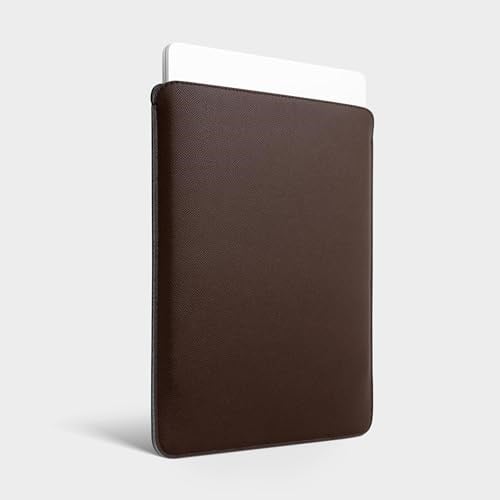 Comfyable MacBook Pro 16 inç M3 M2 Pro/Max 2023 için Uyumlu İnce Dizüstü Bilgisayar Kılıfı, Suni Deri Koruyucu 16 inç Mac Kapak Kılıfı, Kahve - Seçenekler: For 16