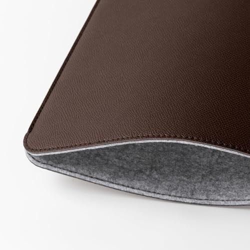 Comfyable MacBook Pro 16 inç M3 M2 Pro/Max 2023 için Uyumlu İnce Dizüstü Bilgisayar Kılıfı, Suni Deri Koruyucu 16 inç Mac Kapak Kılıfı, Kahve - Seçenekler: For 16