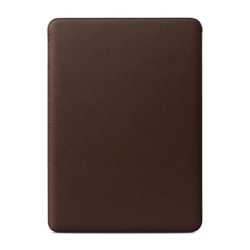 Comfyable MacBook Pro 16 inç M3 M2 Pro/Max 2023 için Uyumlu İnce Dizüstü Bilgisayar Kılıfı, Suni Deri Koruyucu 16 inç Mac Kapak Kılıfı, Kahve - Seçenekler: For 16