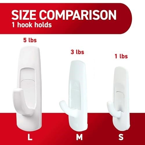 Command 7 kancal b y k kanca, 12 erit, hasarlar serbest bir ekilde d zenler - Seçenekler: Large, 1 Hook