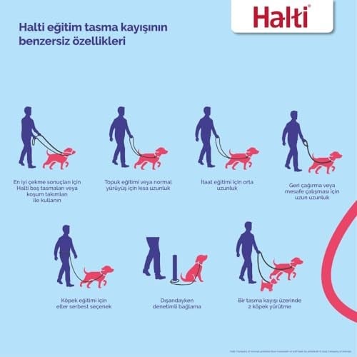 Company of Animals Halti Köpek Eğitim Kayışı, Küçük Boy Kırmızı, 2 m