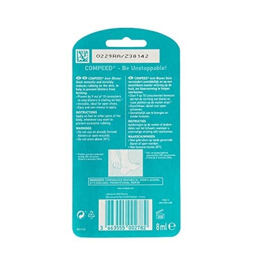 Compeed Sürtünme ve Kabarcık Oluşumuna Karşı Ayak ve Vücut İçin Sürtünme ve Kabarcık Önleyici Stick - 8 ml - Seçenekler: 0.27 Fl Oz (Pack of 1), 0.27 Fl Oz (Pack of 1) (2 paketi)