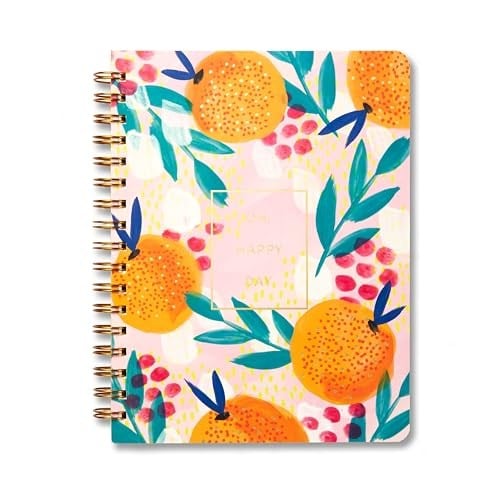 Compendium Spiral Defter - Oh, Happy Day — 192 Çizgili Sayfalı Tasarımcı Spiral Defter, Kolej Çizgili, 18,5 cm G x 22,5 cm Y