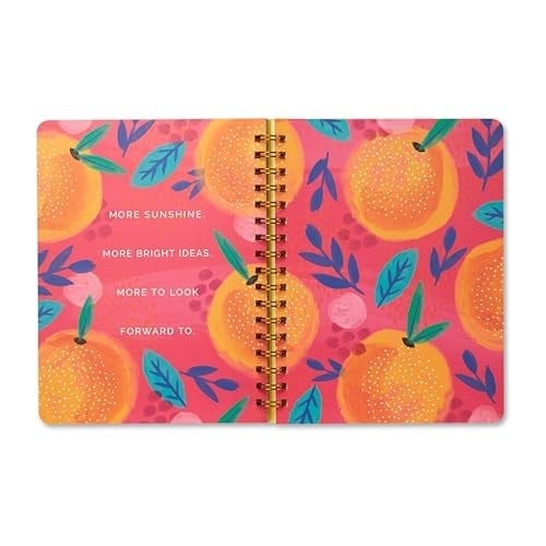 Compendium Spiral Defter - Oh, Happy Day — 192 Çizgili Sayfalı Tasarımcı Spiral Defter, Kolej Çizgili, 18,5 cm G x 22,5 cm Y