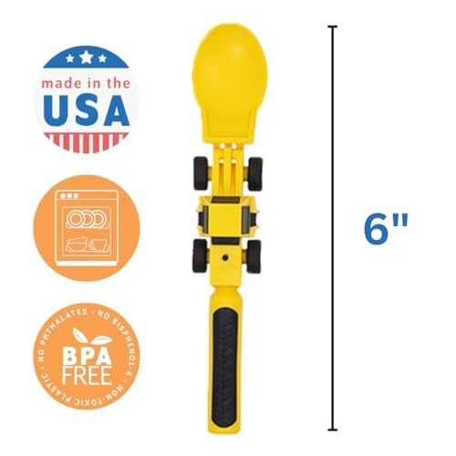 Constructive Eating Çocuk çatal bıçak takımı 3lü set – konstrüksiyon gereçleri, çocuk yemek takımı, uzun ömürlü ve bulaşık makinesinde yıkanabilir, çocukların sağlıklı beslenme alışkanlıklarını