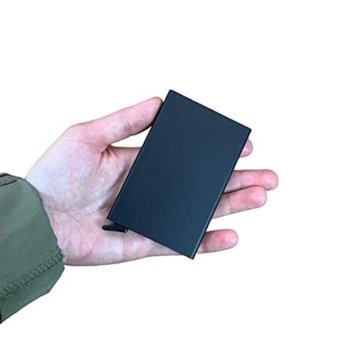 Contacts Yeni Nesil Minimalist Otomatik Mekanizmalı Akıllı Kartlık (Siyah)