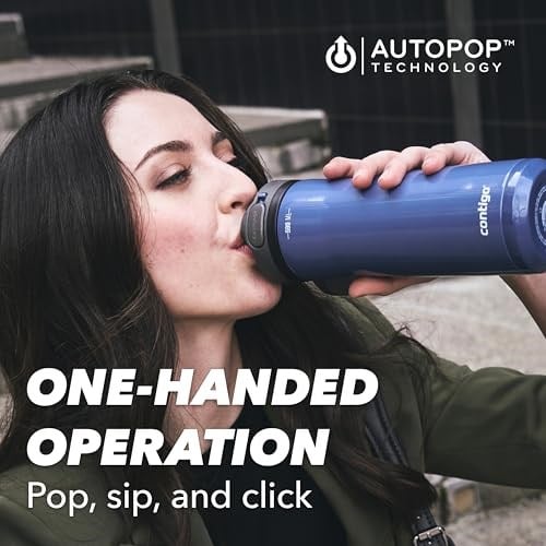 Contigo Jackson Autopop Soğuk Su Termosu 590 mL Siyah