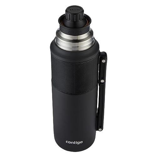 Contigo Thermal Bardaklı Çelik Termos 1.2L Siyah - Seçenekler: 1.2 Liters, 0.7 Liters