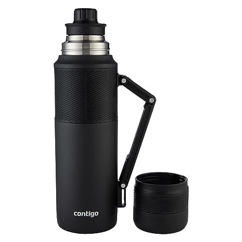 Contigo Thermal Bardaklı Çelik Termos 1.2L Siyah - Seçenekler: 1.2 Liters, 0.7 Liters