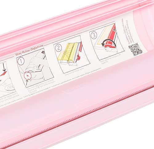 Cook Bas&Kes Streç Film Kesme Aparatı, 30 cm x 30 m, Pembe - Seçenekler: Pack of 2, 30 cm x 30 m