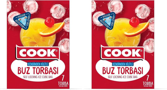 Cook Buz Torbası, Kendinden Kilitli (7 Adet/Kutu içi) 2li paket