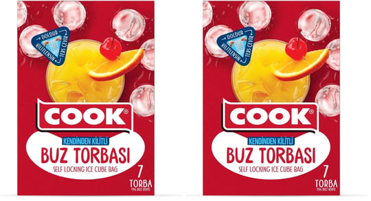 Cook Buz Torbası, Kendinden Kilitli (7 Adet/Kutu içi) 2li paket