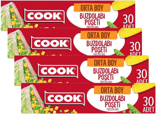 Cook Buzdolabı Poşeti, 24 x 38 cm, 30 Yaprak