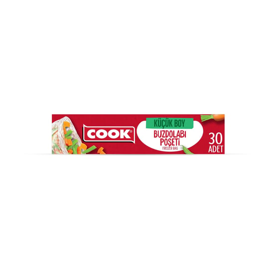 Cook Buzdolabı Poşeti Küçük Boy 20 x 30 cm (30 Adet/Kutu içi)