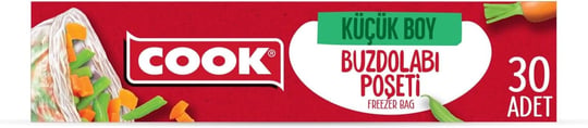 Cook Buzdolabı Poşeti Küçük Boy 20 x 30 cm (30 Adet/Kutu içi)