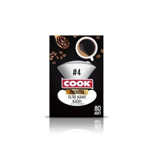 Cook Premium Filtre Kahve Kağıdı, Ebat 4, 80 Adet
