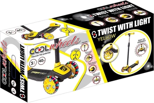 Cool Wheels Twist Işıklı 3 Tekerlekli Scooter Sarı (Sarı)