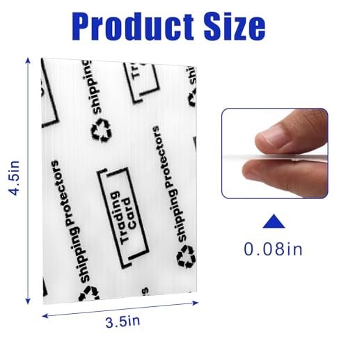 Coolrunner 200 Paket Ticaret Kartı Nakliye Koruyucu 8,9 cm x 11,5 cm Plastik Kart Koruyucuları Kart Postaları Ticaret Kartları için Dayanıklı Kart Koruyucuları Kart Kırıcılar için Sert Plastik Dairele