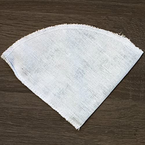 Cool&Shark Kumaş Kahve Filtresi 2 Adet Doğal Ham Bez (V60 uyumlu, Beyaz)