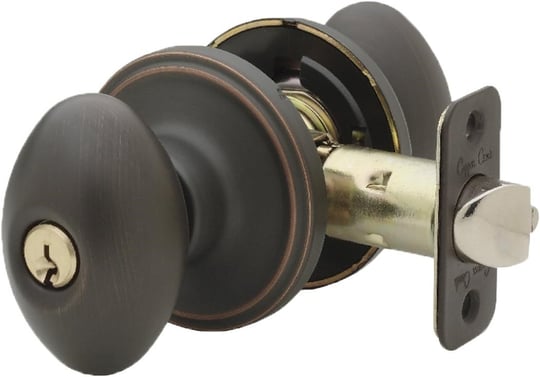 Copper Creek EK2040TB Yumurta Kapı Düğmesi, Anahtarlı Giriş Fonksiyonu, 1 Paket, Toskana Bronz - Seçenekler: 1 Pack, 1 Count (Pack of 1), Anahtarlı Giriş, Geçit...