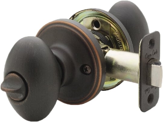 Copper Creek EK2040TB Yumurta Kapı Düğmesi, Anahtarlı Giriş Fonksiyonu, 1 Paket, Toskana Bronz - Seçenekler: 1 Pack, 1 Count (Pack of 1), Anahtarlı Giriş, Geçit...