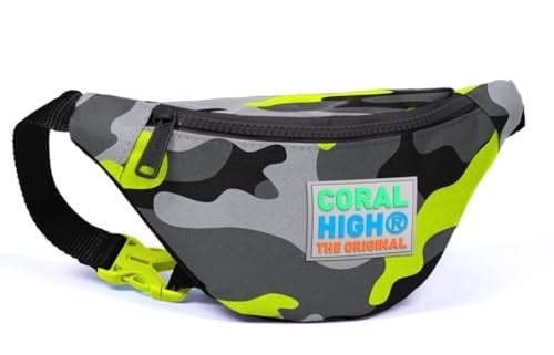 Coral High Kids Bel Çantası Kamuflaj Desenli - Yeşil - Gri - Erkek Çocuk 22587