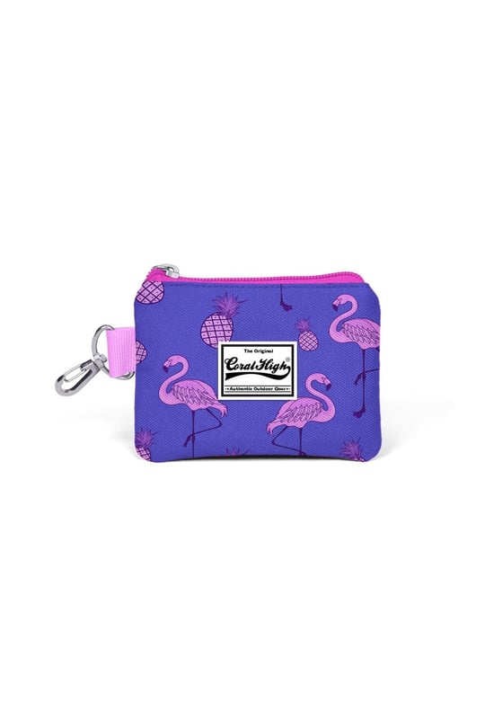 Coral High Kids Lavanta Flamingo Desenli Bozuk Para Çantası 21726